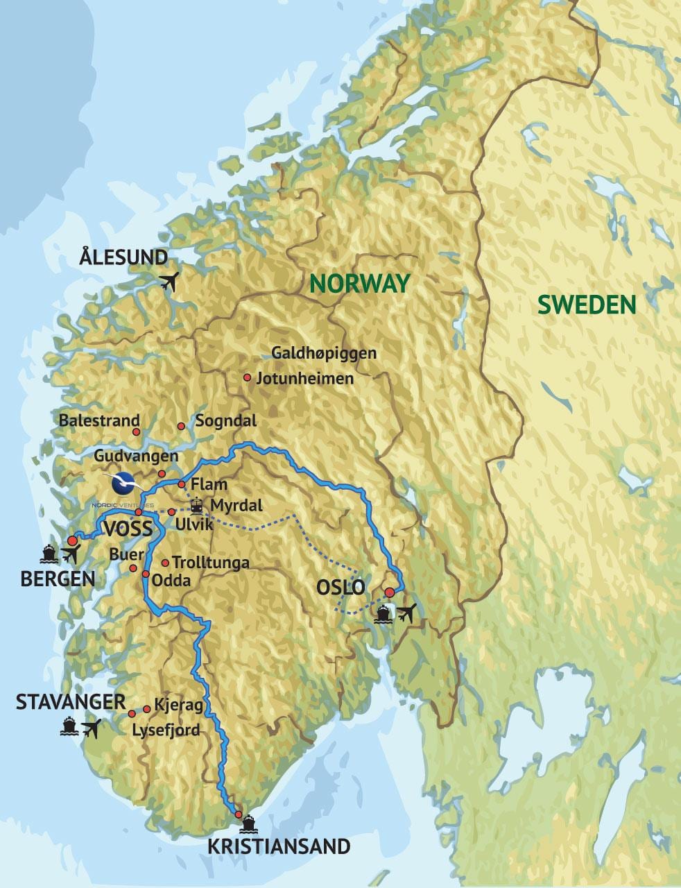 Kart Qərb Norveç