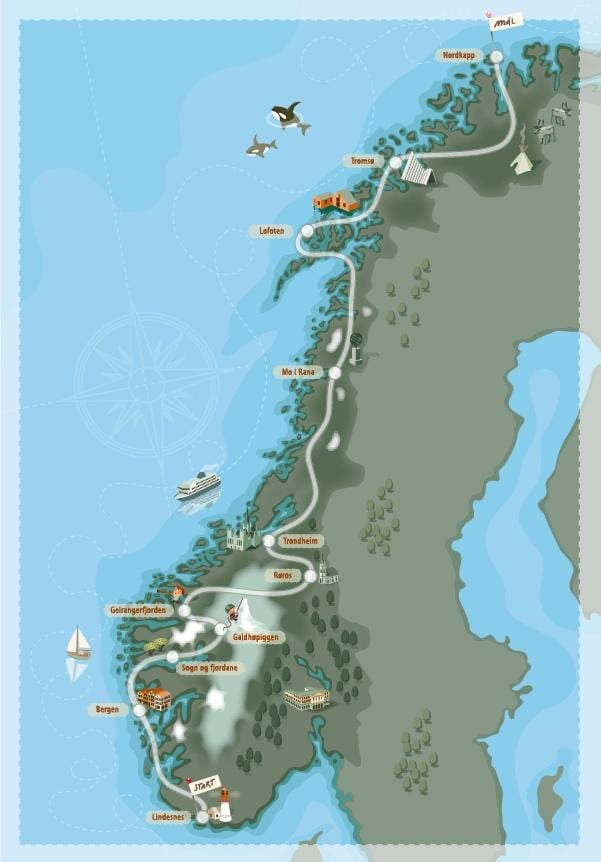 kamp Norveç xəritə