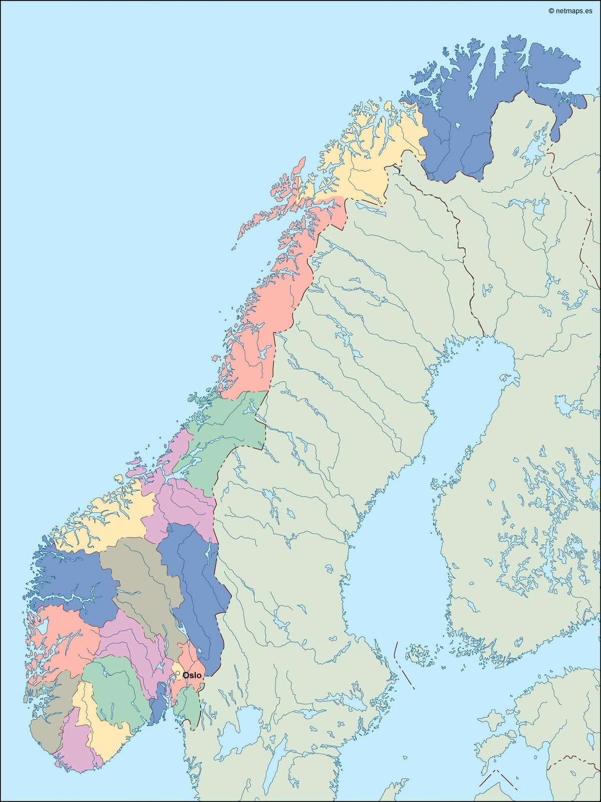 Kart Norveç vektor