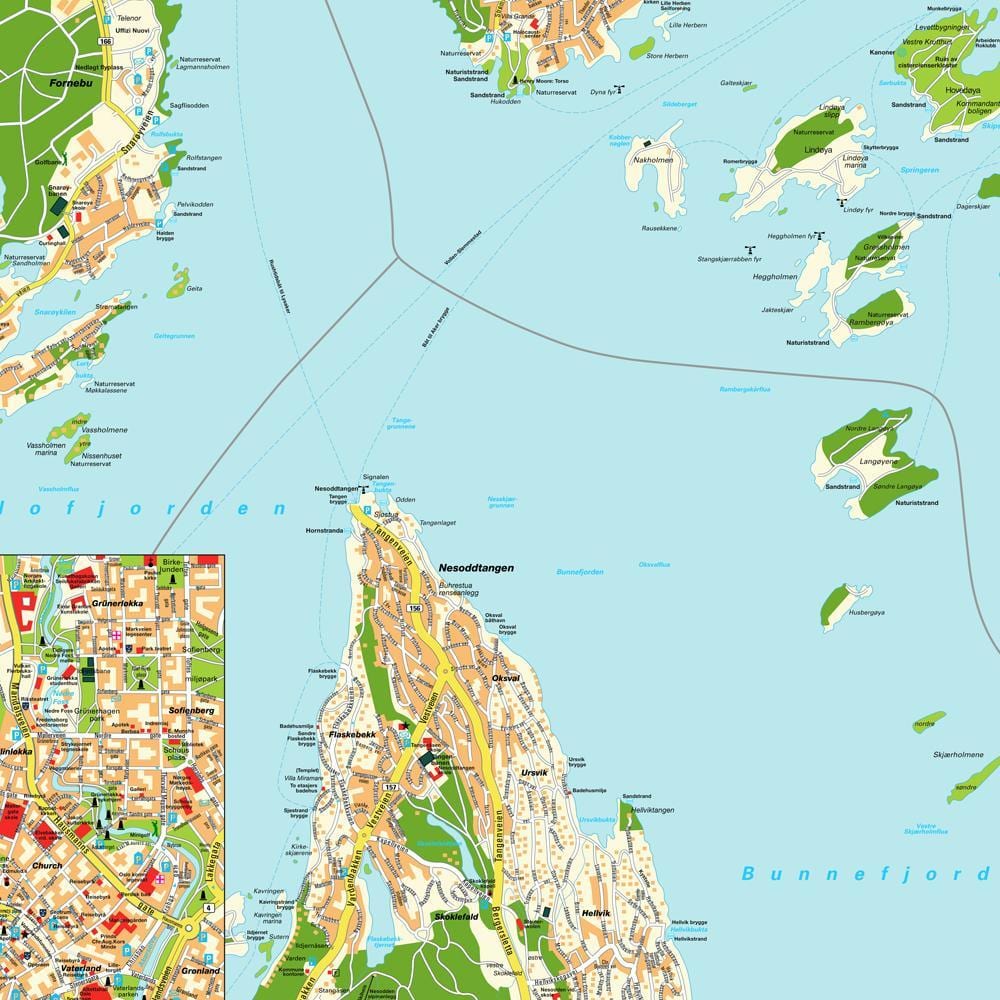Oslo, Norveç dünya xəritəsində