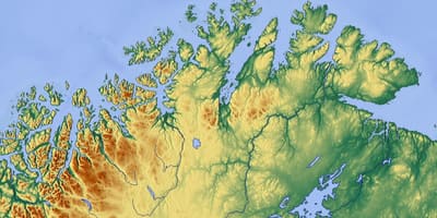 Şimali Norveç xəritə