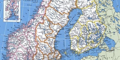 Xəritə bütün Norveç