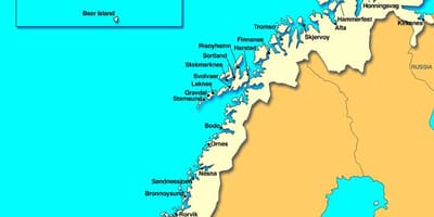 Флам xəritə Norveç