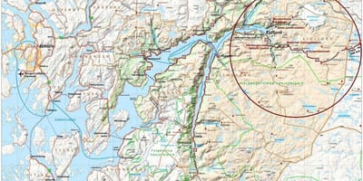 Хардангерфьорд Norveç xəritə