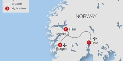 Kart dəmir yolunun флам Norveç