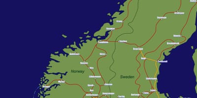 Kart dəmir yolu marşrutları Norveç 