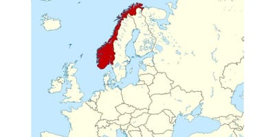 Yeri Norveç xəritədə