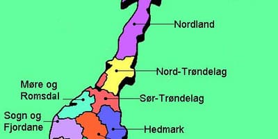 Kart milli turizm marşrutları Norveç 