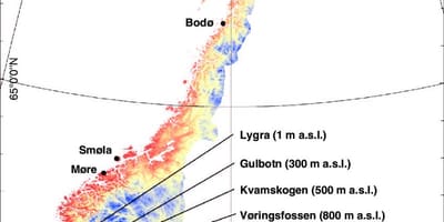 Temperatur Norveç xəritə