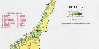 Norveç xəritədə əhalinin 